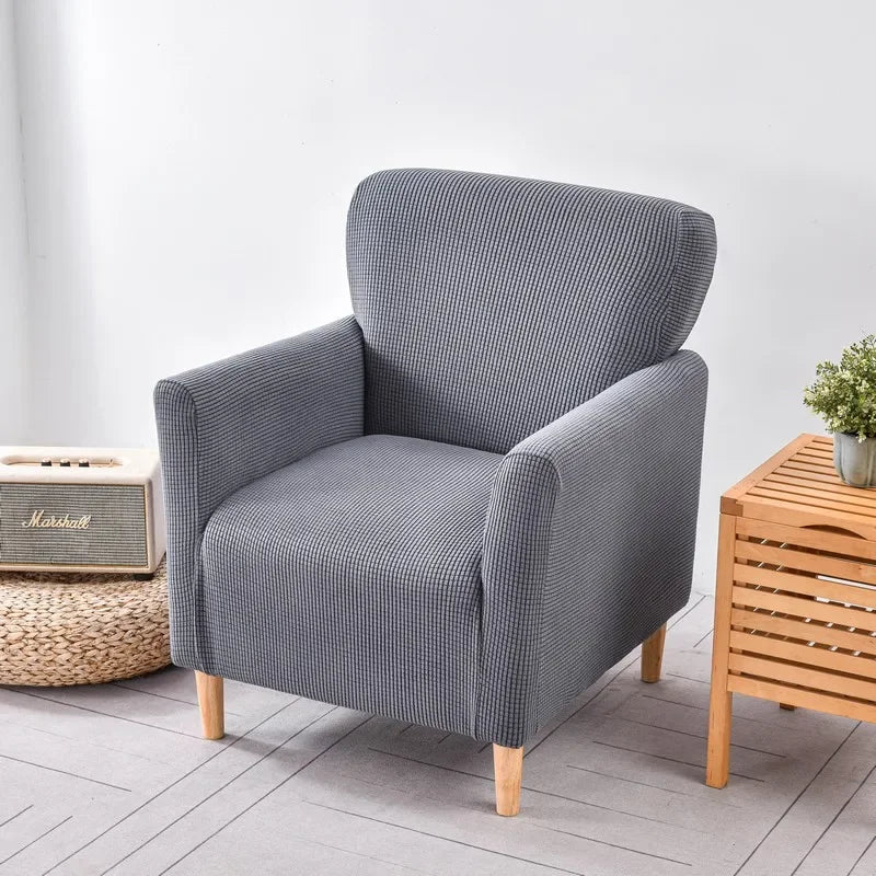 Afralia™ Fleece Thick Chair Cover Solid Color Stretch Sofa Slipcover