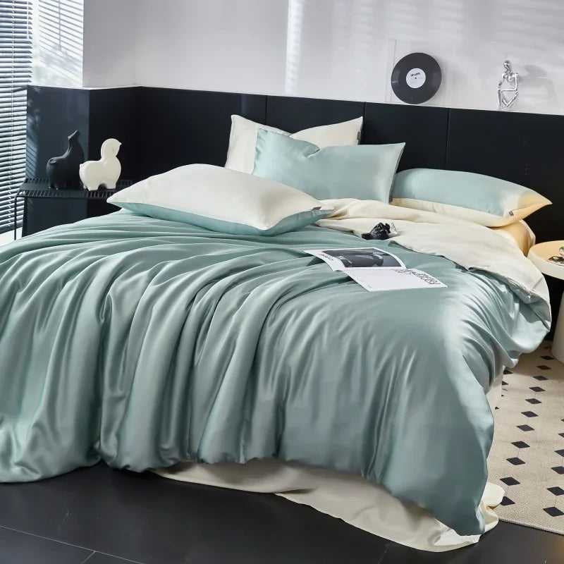 Afralia™ Silkly Bedding Sets: Svetanya 100s Lyocell, Summer Bed Linens, Ru Europe Sizes