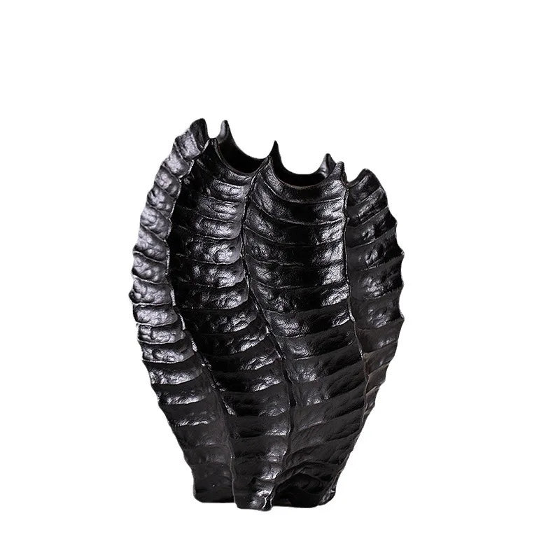 Afralia™ Folded Paths Ceramic Vase Abstract Home Decor Flower Arrangement Accessory