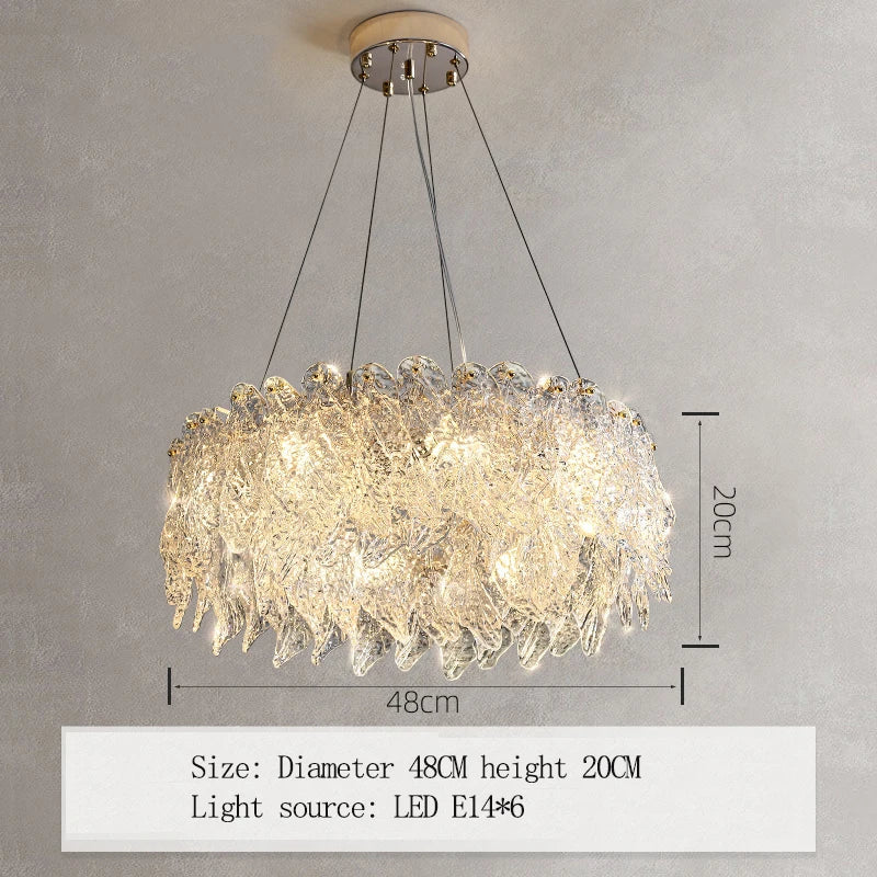 Afralia™ Luxury Crystal LED Round Ceiling Chandelier: Modern Bedroom & Living Room Pendant