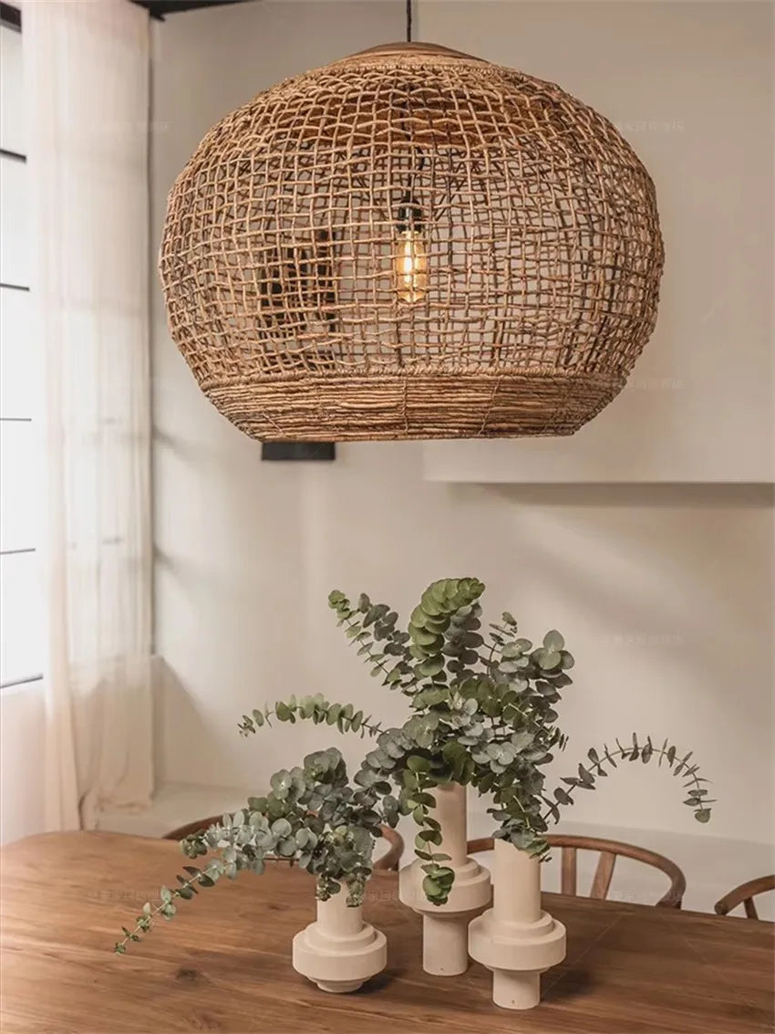Afralia™ Wabi Sabi Vine Art Chandelier, Retro Countryside Lighting for Southeast Asian Style
