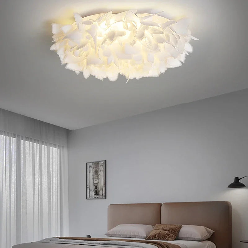 Afralia™ Luxury Petal Ceiling Lamp for Bedroom Foyer Dining Room Lighting