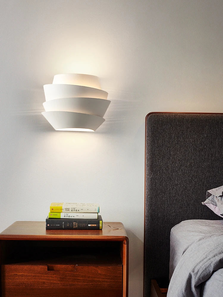 Afralia™ White Metal Pinecone Wall Light: Modern Nordic Style for Bedroom, Living Room, Office