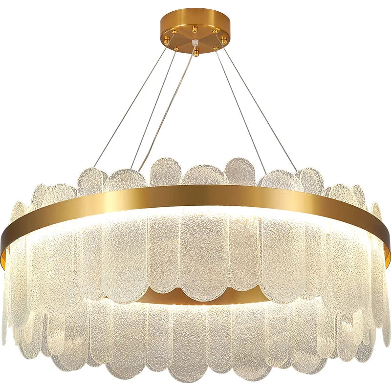Afralia™ Modern Crystal Glass Chandelier Light for Living Room Dining Bedroom Kitchen Décor