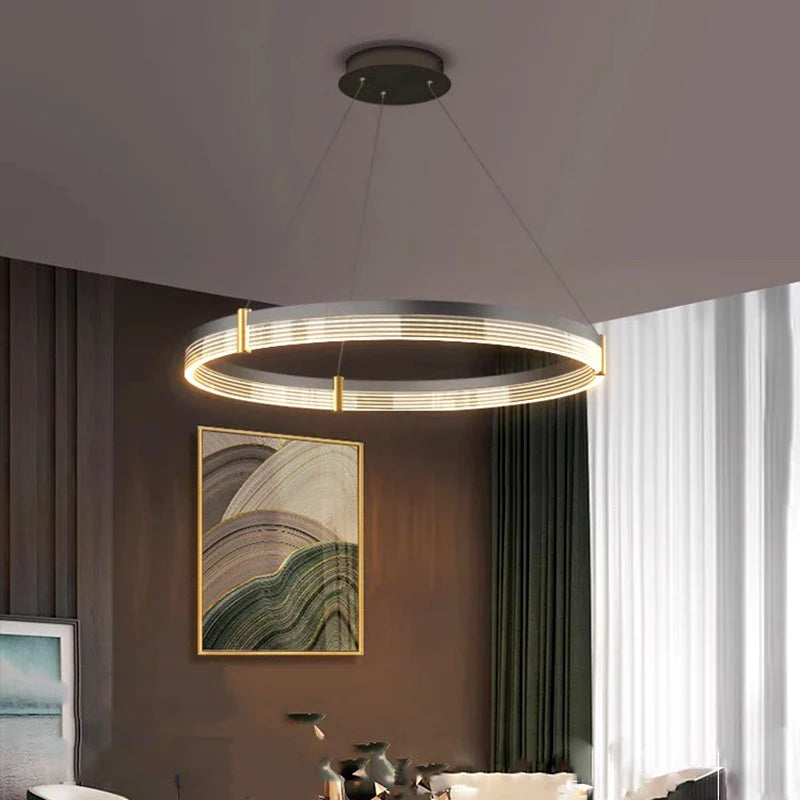 Afralia™ Modern Indoor Pendant Light Chandelier for Dining and Living Room