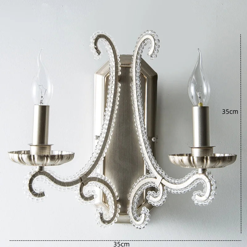Afralia™ Crystal LED Chandelier: French Living Room Retro E14 Pendant Light for Home Decor