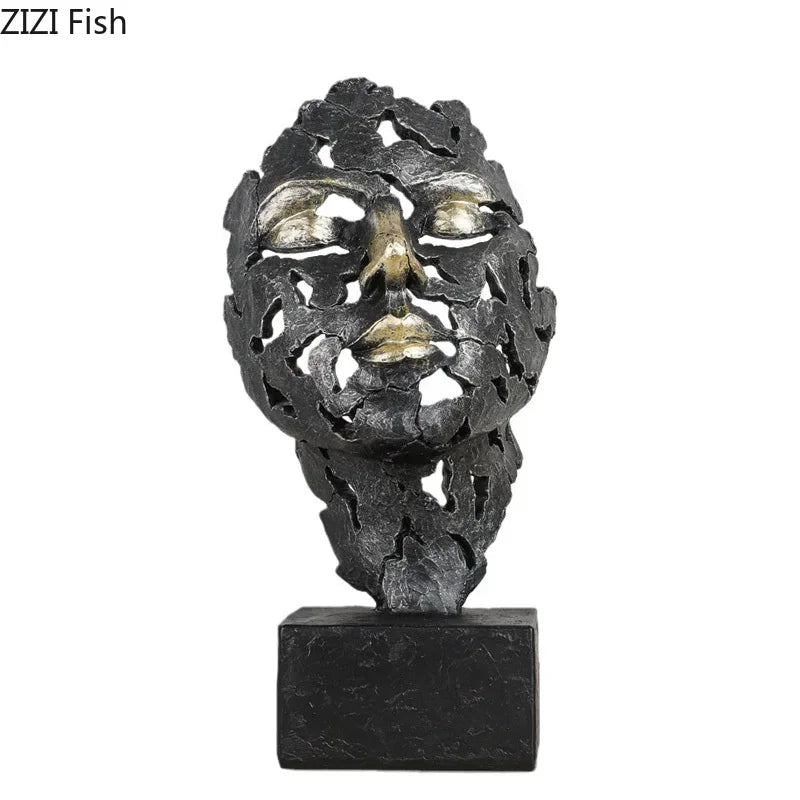 Afralia™ Creative Thinker Modern Sculpture Decor Ornament for Desk and Room Aesthetics