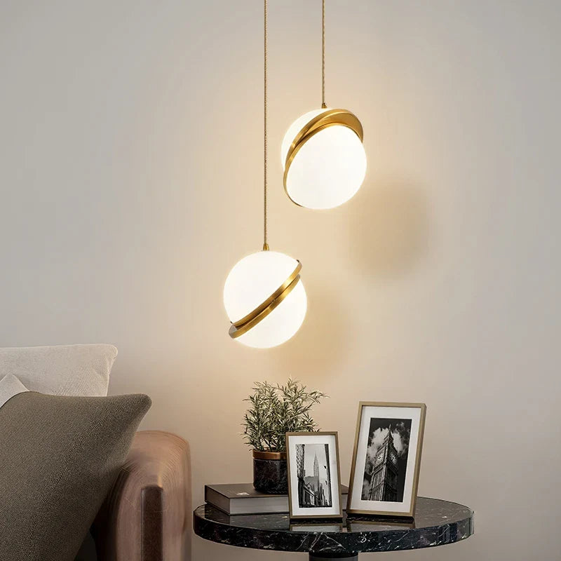 Afralia™ White Ball Bubble LED Pendant Lights Modern Nordic Design