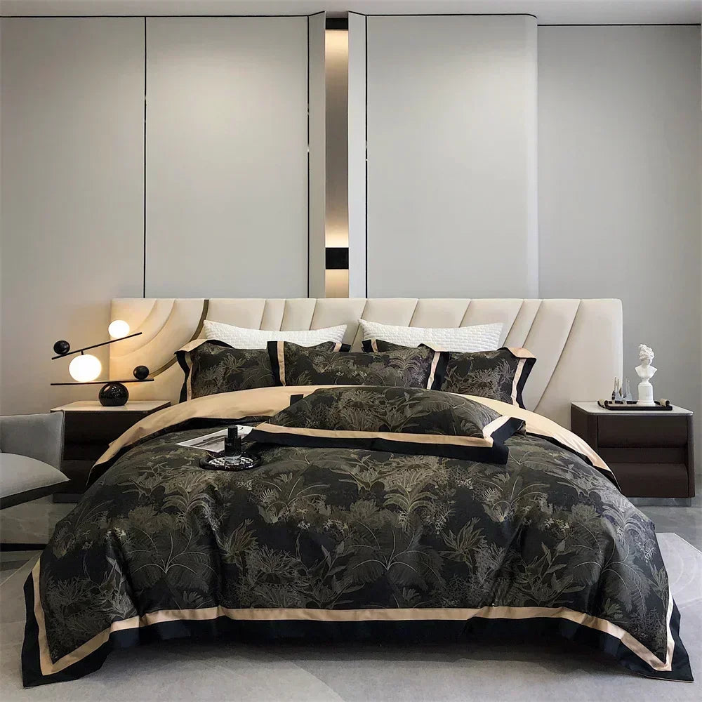 Afralia™ Luxury 1000TC Egyptian Cotton Bedlinens Queen King RU Size Set