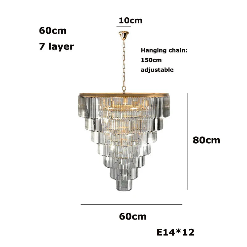 Afralia™ Spiral Crystal Black Pendant Light - Elegant Living Room Hanging Lamp
