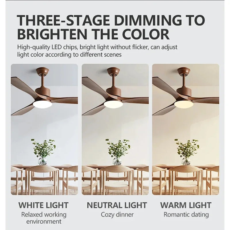 Afralia™ 52" DC Motor Ceiling Fan with LED Light & Remote Control