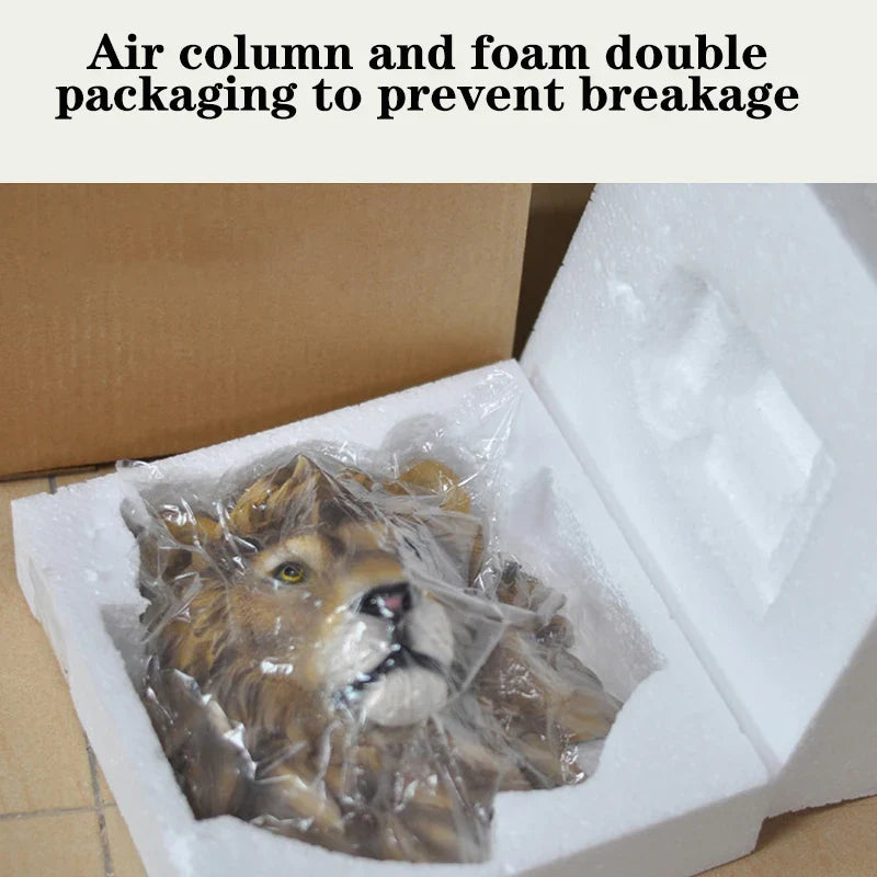 Afralia™ Animal Head Wall Hanger: Decorative Resin Wildlife Hook Rack Statue