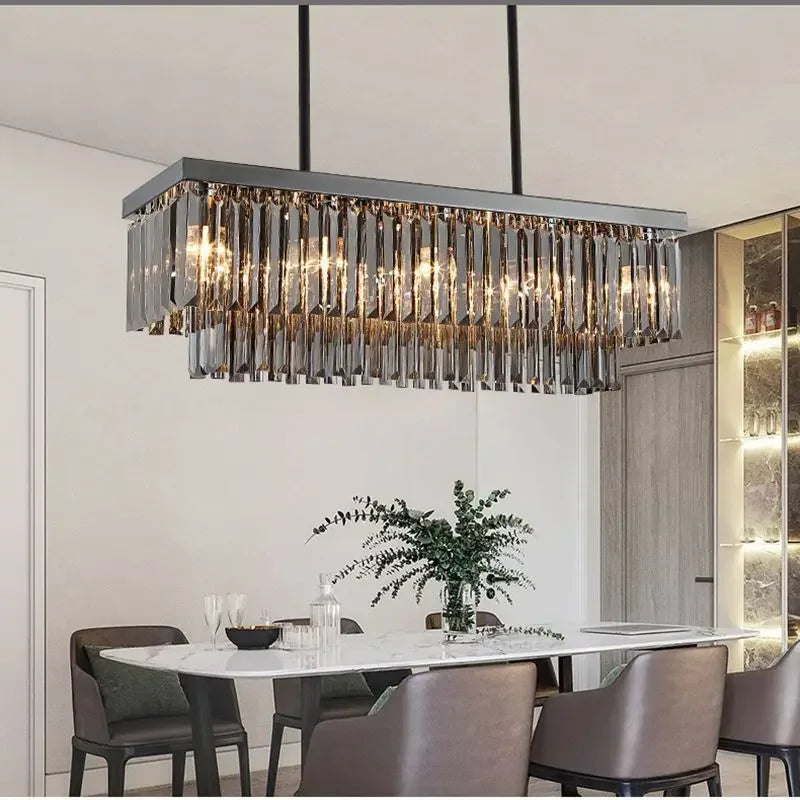 Afralia™ Nordic Crystal Chandelier Pendant Light for Dining Room Decor