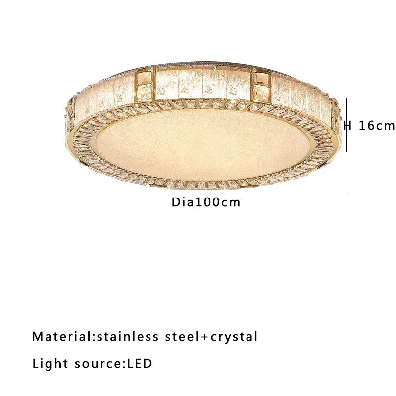 Afralia™ Crystal Glass Luxury Ceiling Chandelier - Gold LED Home Decor