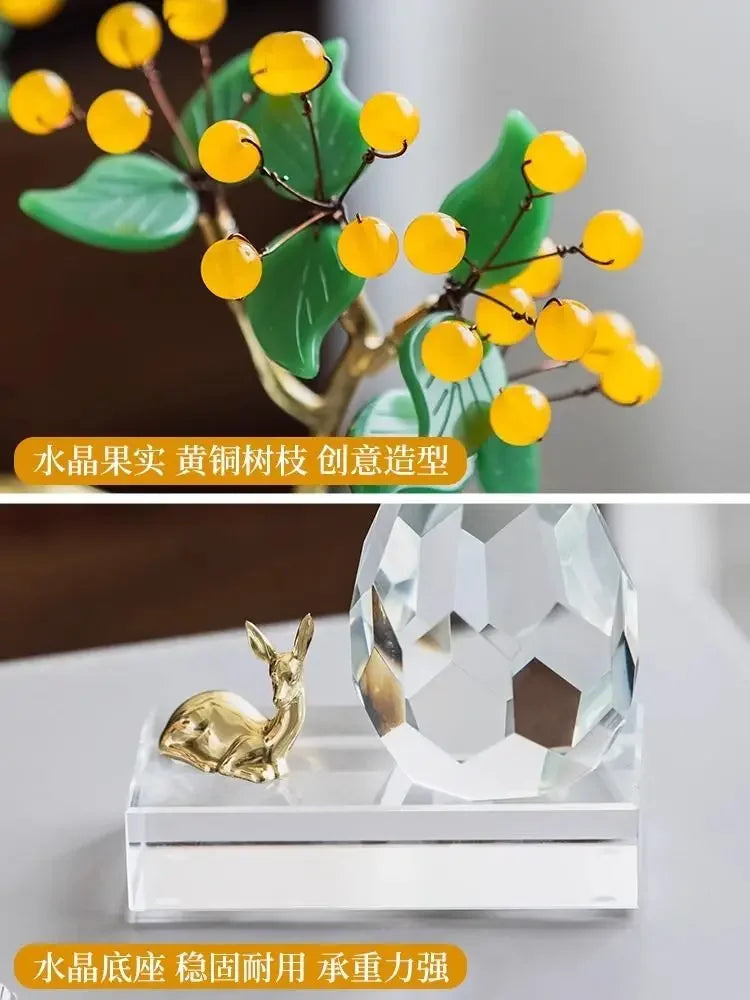 Afralia™ Chinese Style Crystal Ornaments for Home Decoration and Gifts