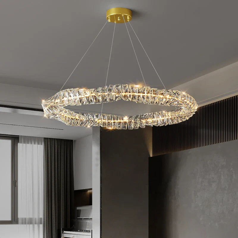 Afralia™ Crystal Pendant Chandelier for Luxury Home Decor Lighting