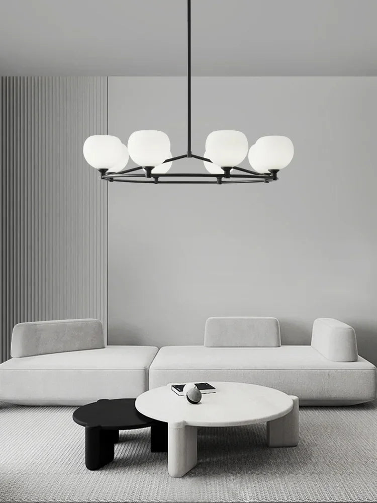 Afralia™ Copper Glass Chandelier: Stylish Hanging Light for Living Room, Bedroom, Dining Room