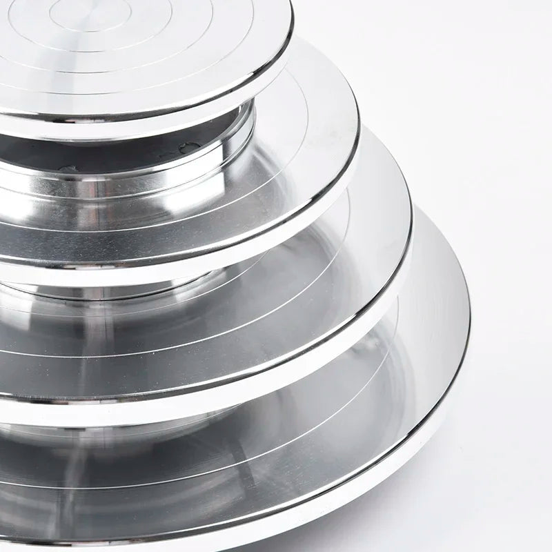 Afralia™ Aluminum Alloy Turntable for Clay Sculpture Platform Pottery Wheel Rotation