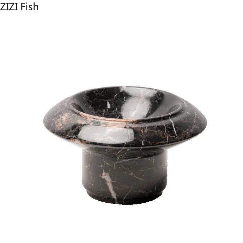 Marble Round Vase Flower Pots by Afralia™ - Modern Floral Decor and Crafts