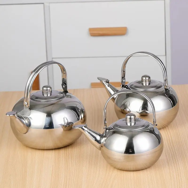 Afralia™ Stainless Steel Tea Kettle with Infuser Filter, Coffee & Green Tea Cookware