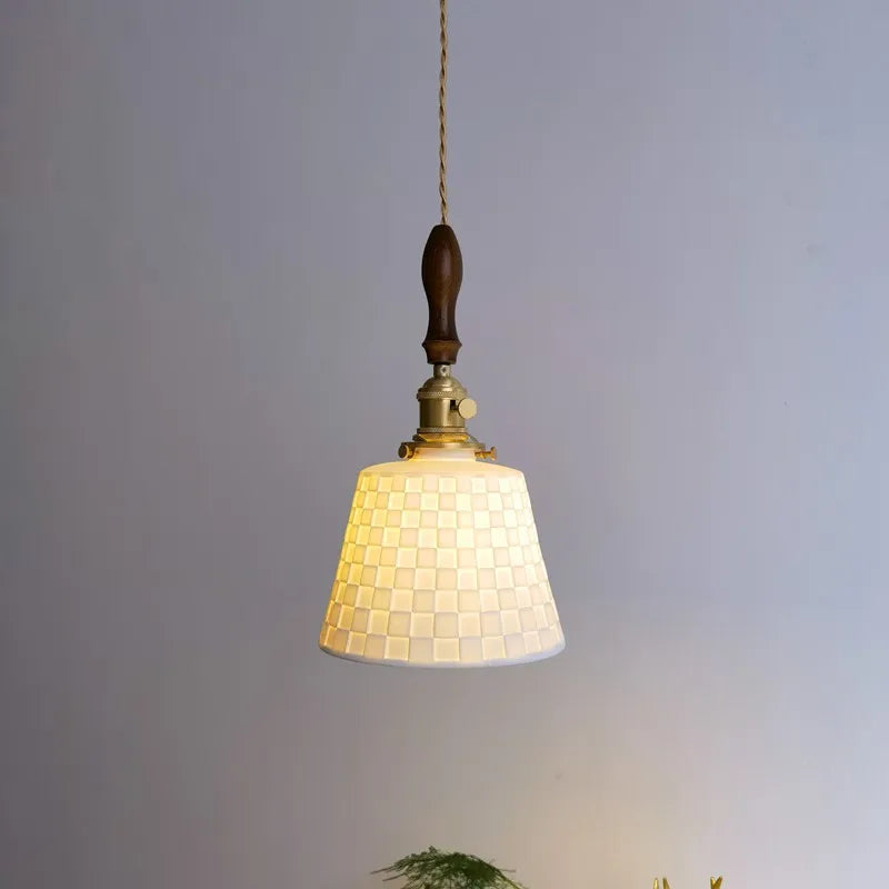 Afralia™ Ceramic Copper LED Pendant Light for Kitchen Dining Bedroom Decor