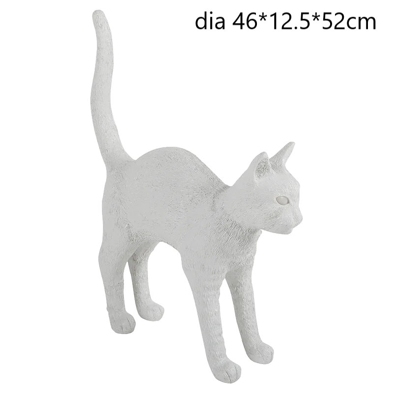 Afralia™ Black Cat Resin Table Lamp for Bedroom Office Dining Room
