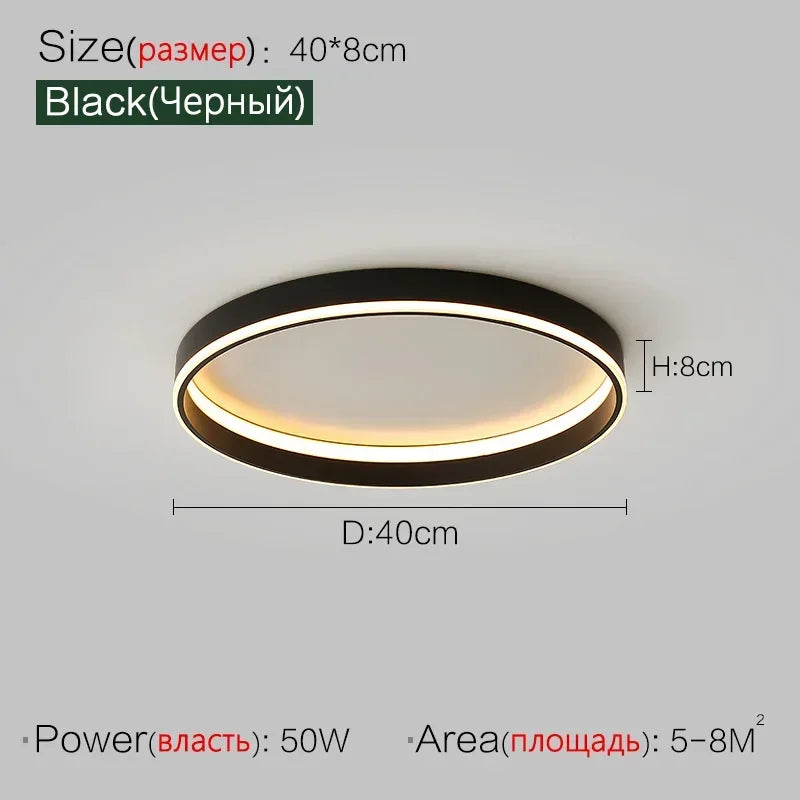 Afralia™ Minimalist Round LED Ceiling Light for Bedroom Loft Balcony - Dimmable Indoor Lighting