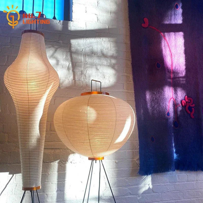 Afralia™ Japanese Zen Art Floor Lamp for Living Room Bedroom Study Loft