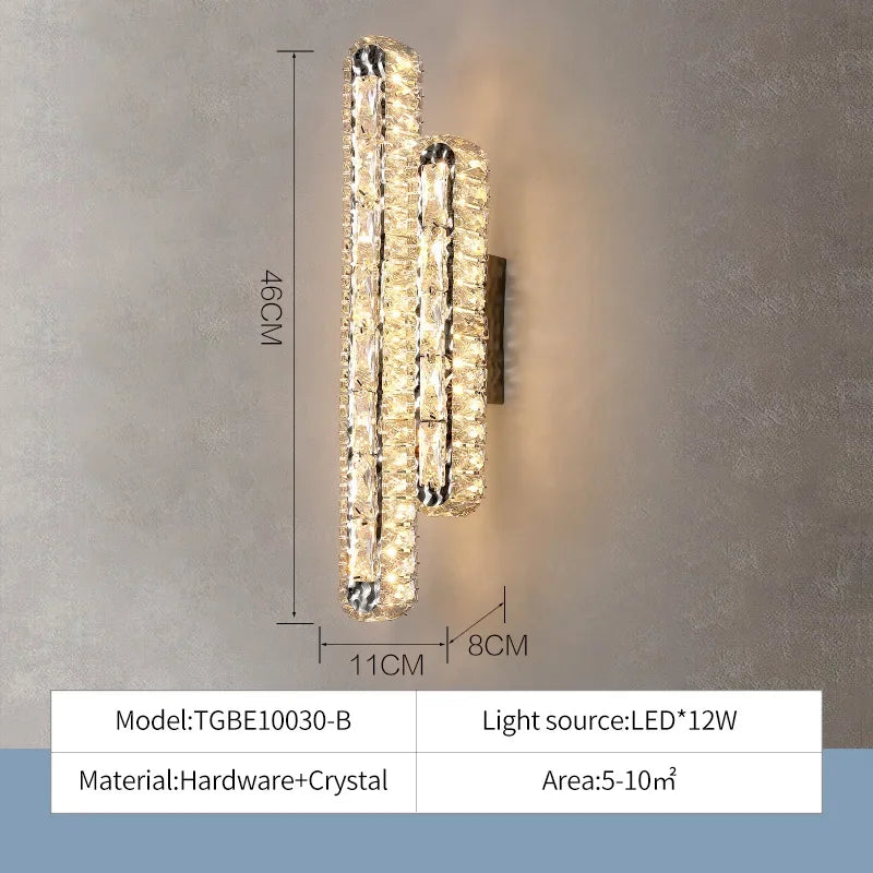Afralia™ Crystal Ceiling Chandelier Light - Modern Luxury Dimmable LED Luminaire