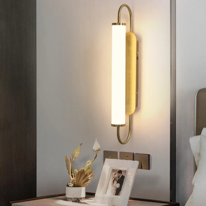 Afralia™ Nordic White Acrylic LED Wall Lamp for Modern Living Room and Bedroom.