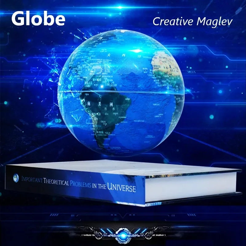 Afralia™ Magnetic Levitation Rotating Globe Night Light for Home Bedroom Decor