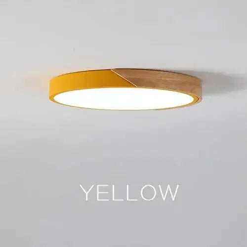 Afralia™ Wood Ceiling Light Modern Ultra-Thin Surface Mount Fixture for Living Room & Balcony