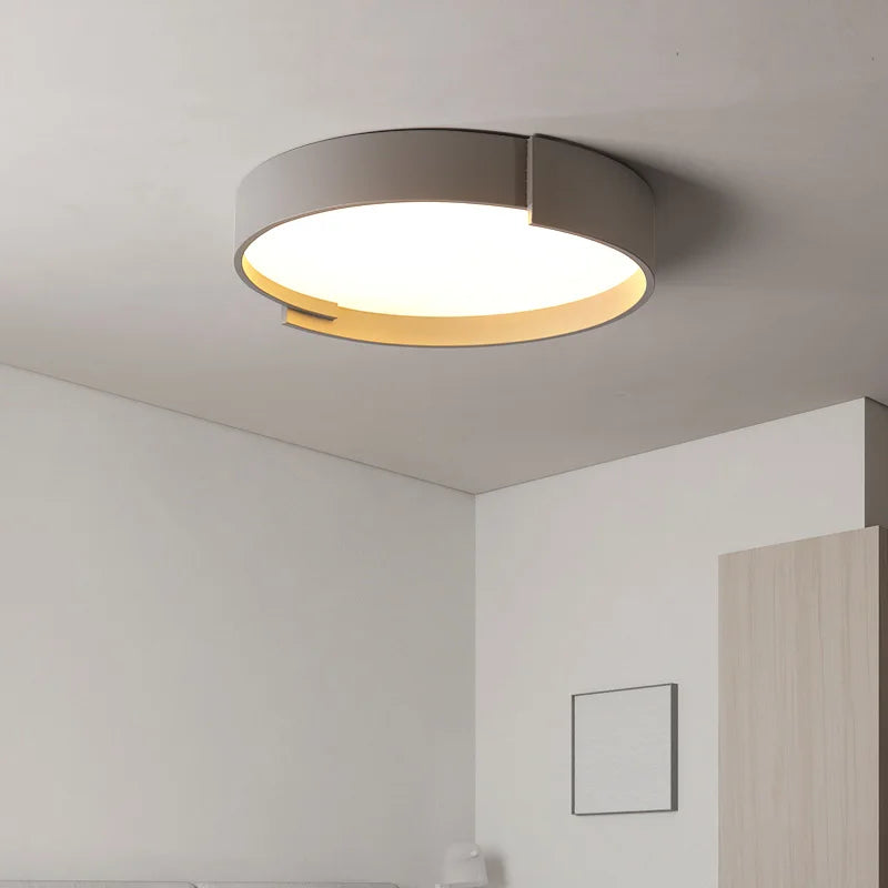 Afralia™ Circle LED Ceiling Chandelier: Dimmable Modern Minimalist Light for Living Room, Bedroom & Kitchen