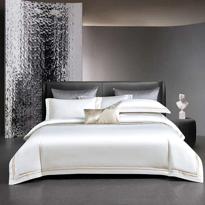Afralia™ Luxury Hotel Style 1000TC Embroidery Bedding Set
