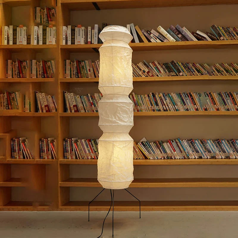 Afralia™ Wabi-sabi Noguchi Floor Lamp LED E27 Rice Paper Zen Art Lighting