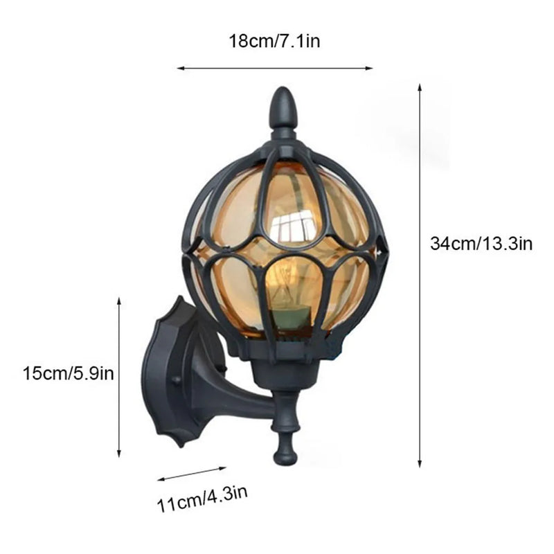 Afralia™ Outdoor Wall Lamp Retro Garden Lighting for Villa Balcony European Decor