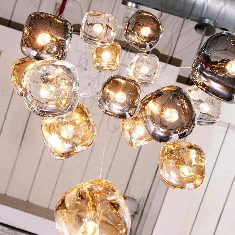 Afralia™ Crystal LED Chandelier: Modern Living Room Suspension Light for Home Decoration