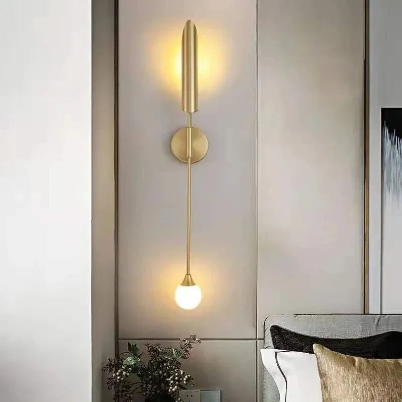 Afralia™ Golden Luxury Wall Light for Elegant American Style Interior