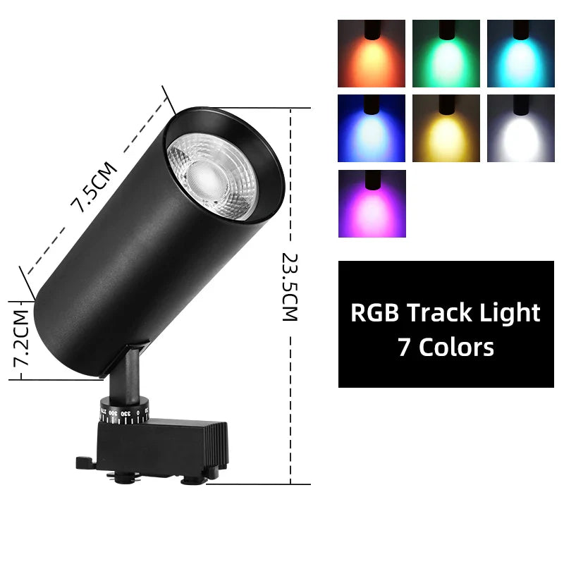 Afralia™ RGB Track Light LED 7 Colors Set Stage Lighting Fixture 220V Neon Bar Track Lighting