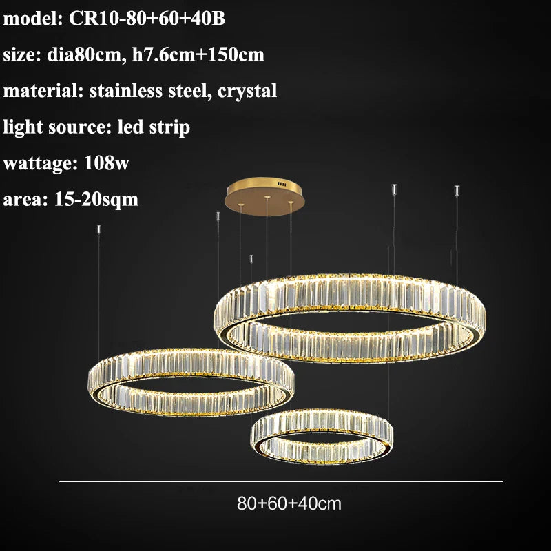 Afralia™ Modern Crystal Chandelier for Living Room Bedroom Kitchen Dining Room