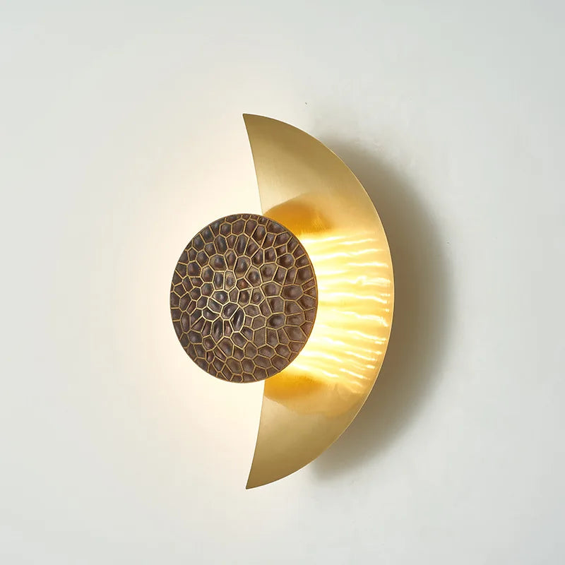 Afralia™ Half Moon LED Wall Lamp | Modern Resin Iron Sconce for Living Room, Bedroom, Aisle