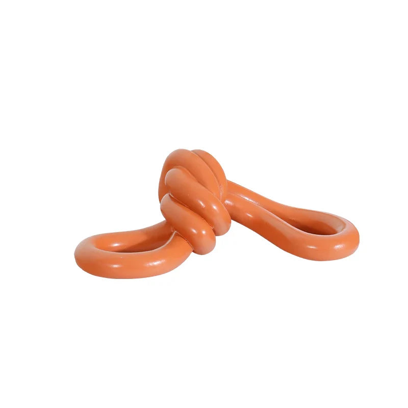 Afralia™ Orange Knot Geometric Sculpture Wrap Ball Ornament Figurines for Home Decoration