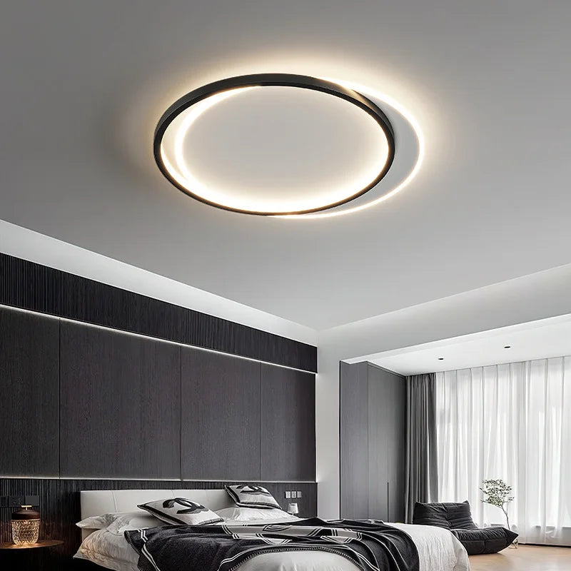 Afralia™ Modern Round LED Ceiling Lamp for Bedroom, Living Room, Study - Dimmable Circle Light Fixtures