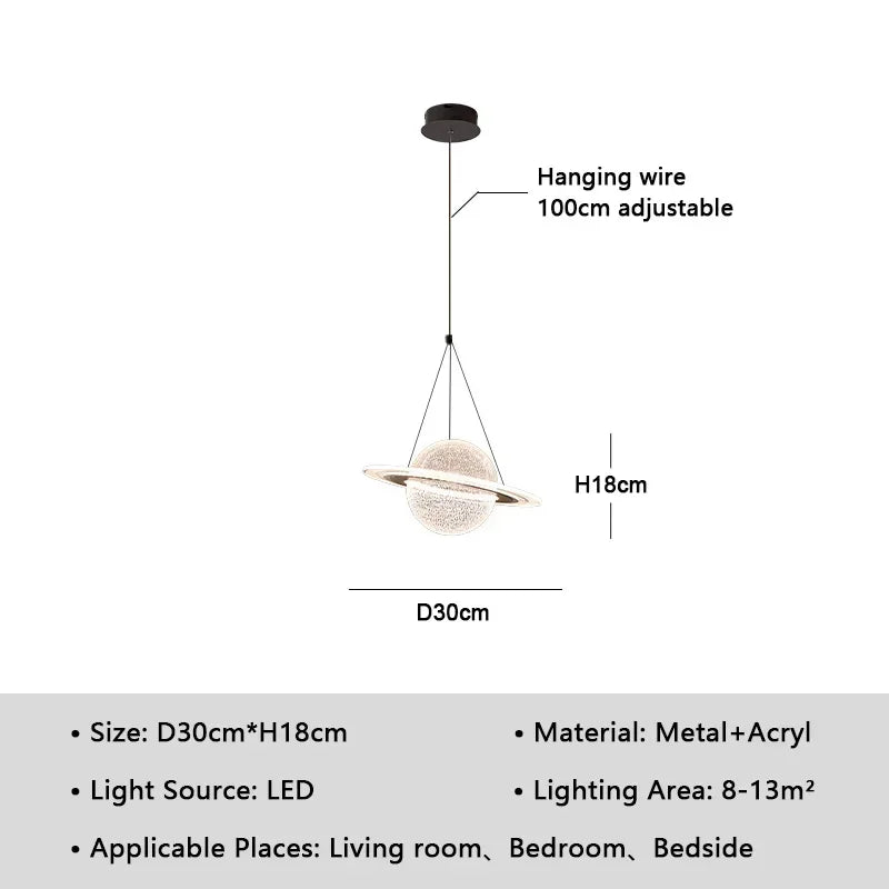 Afralia™ Nordic LED Globe Chandelier Acrylic Room Decor for Living Bedroom Lighting