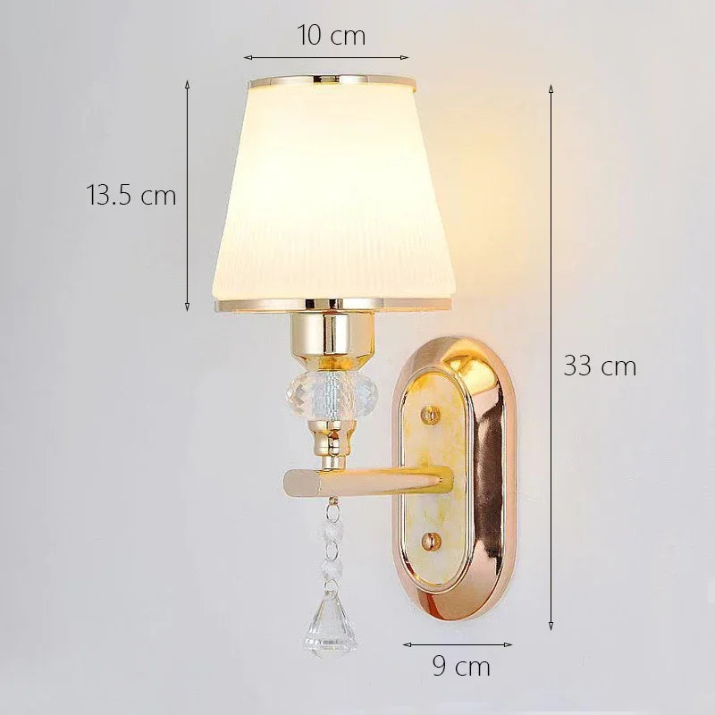 Afralia™ Crystal Bedside Wall Sconce - Modern Minimalist LED Wall Light - 12W E14