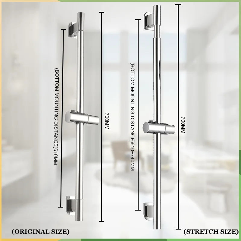 Afralia™ Chrome Handheld Shower Set with 3 Functions & Adjustable Rod