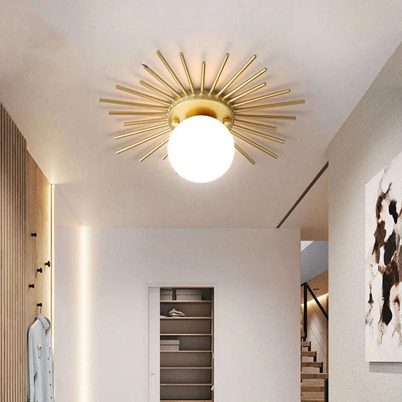 Afralia™ LED Ceiling Lights: Modern Nordic Home Hallway Lighting for Locker Room Decor