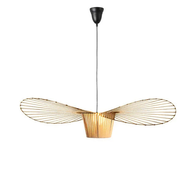 Afralia™ Vertigo Straw Hat Pendant Lamp French Fabric Elegant Designer Lighting