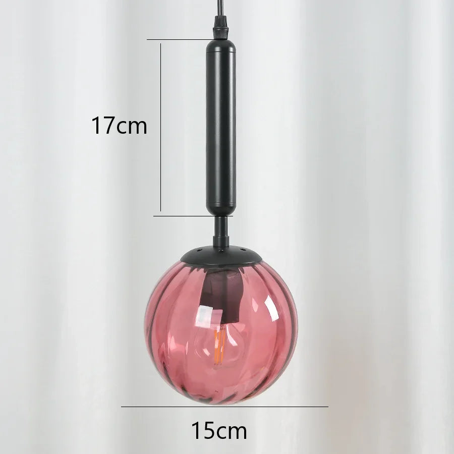 Afralia™ Wave Glass Ball LED Pendant Lamp for Modern Living Spaces