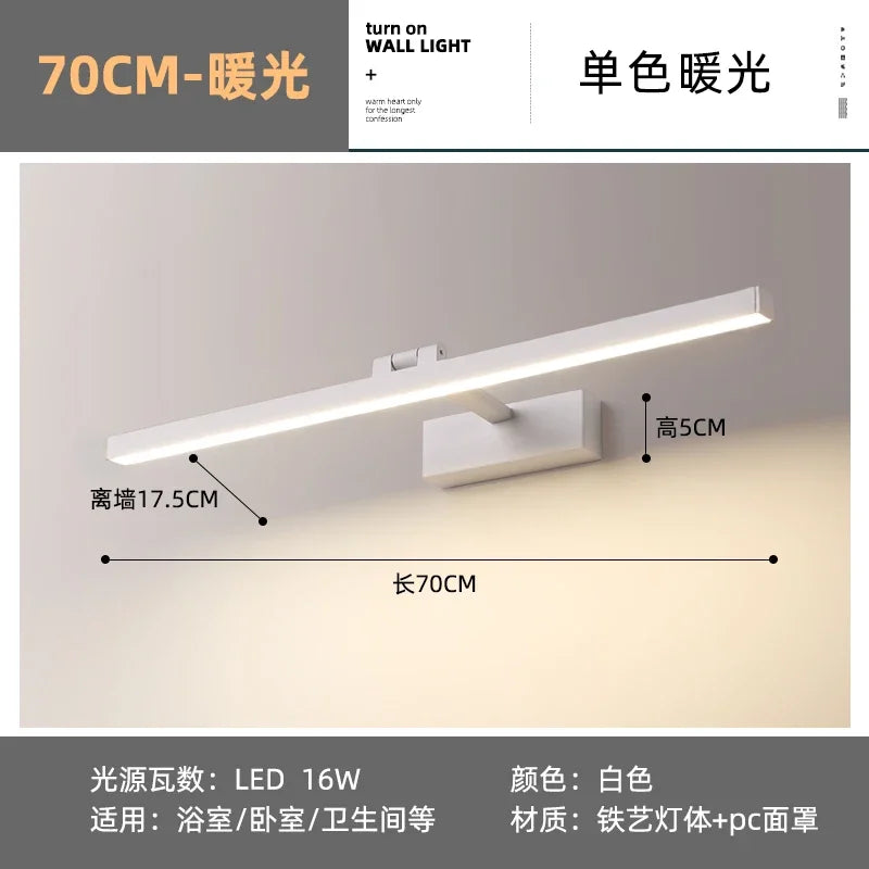 Afralia™ Stainless Steel Acrylic LED Mirror Light for Home, Club, KTV - Various Sizes